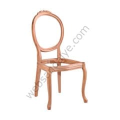 Rotterdam Oymalı Ham Ahşap Sandalye