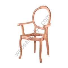 Rotterdam Oymalı Kollu Ham Ahşap Sandalye