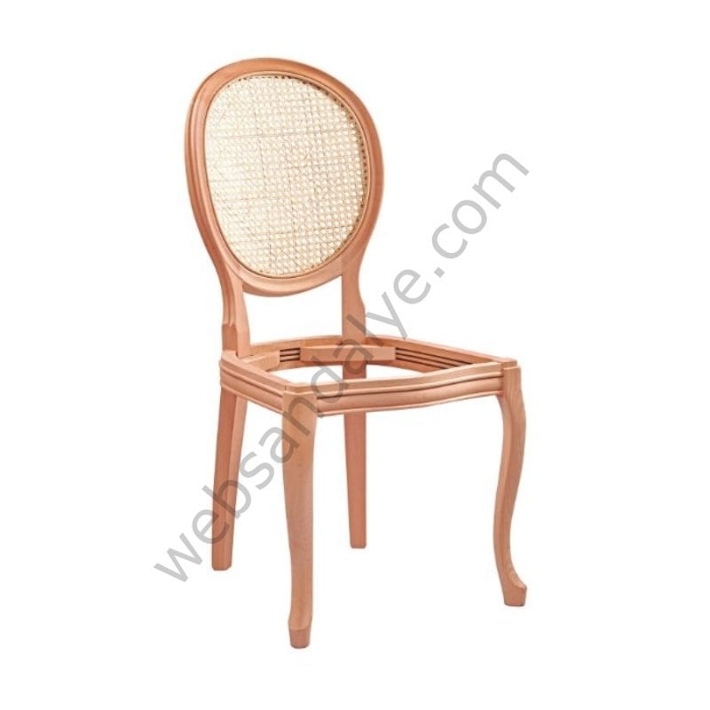 Rotterdam Hasırlı Ham Ahşap Sandalye