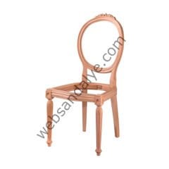 Lahey Ham Oymalı Ahşap Sandalye