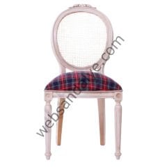 Lahey Hasırlı Oymalı Ahşap Sandalye Eskitme