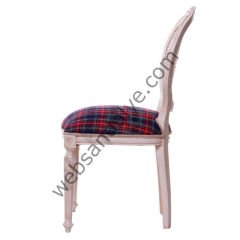 Lahey Hasırlı Oymalı Ahşap Sandalye Eskitme