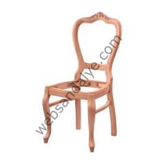 Tilburg Klasik Oymalı Ham Ahşap Sandalye