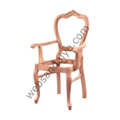 Tilburg Klasik Oymalı Kollu Ham Ahşap Sandalye