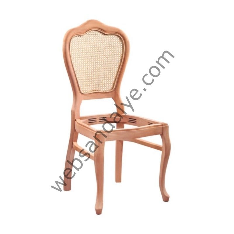 Tilburg Klasik Hasırlı Ham Ahşap Sandalye