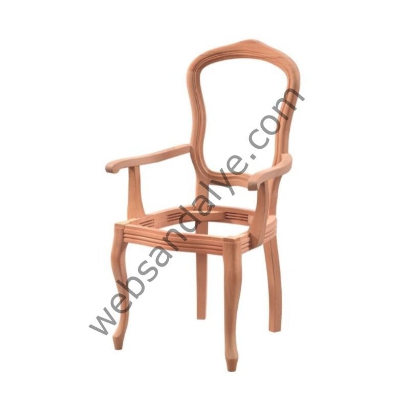 Almere İtalyan Kollu Ham Ahşap Sandalye