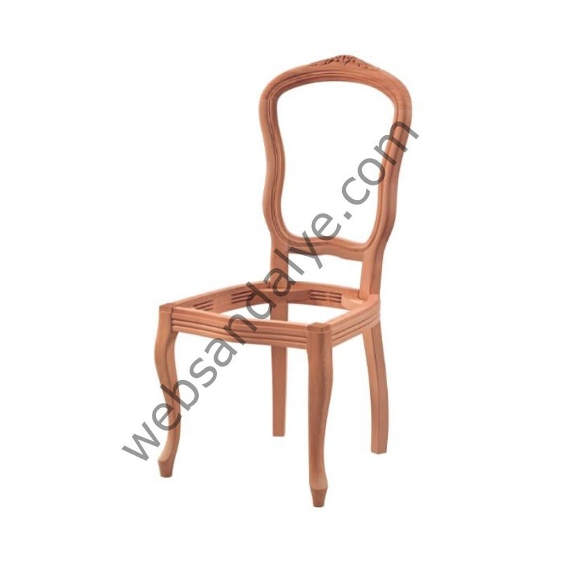 Almere İtalyan Oymalı Ham Ahşap Sandalye