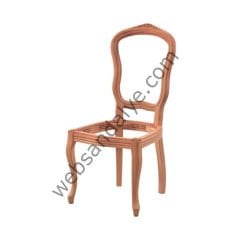 Almere İtalyan Oymalı Ham Ahşap Sandalye