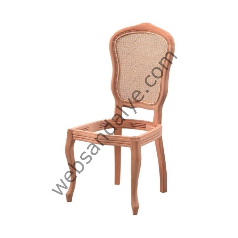 Almere İtalyan Hasırlı Ham Ahşap Sandalye