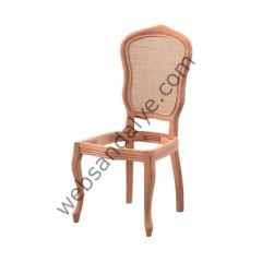 Almere İtalyan Hasırlı Ham Ahşap Sandalye