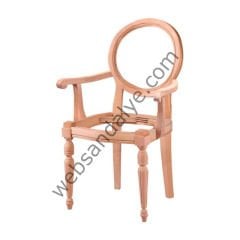 Alava Kollu Ham Ahşap Sandalye