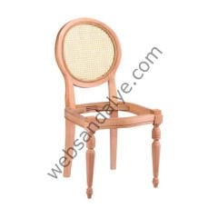 Alava Hasırlı Ham Ahşap Sandalye