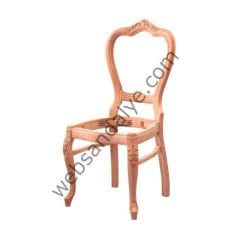 Avila Ayak Oymalı Ham Ahşap Sandalye