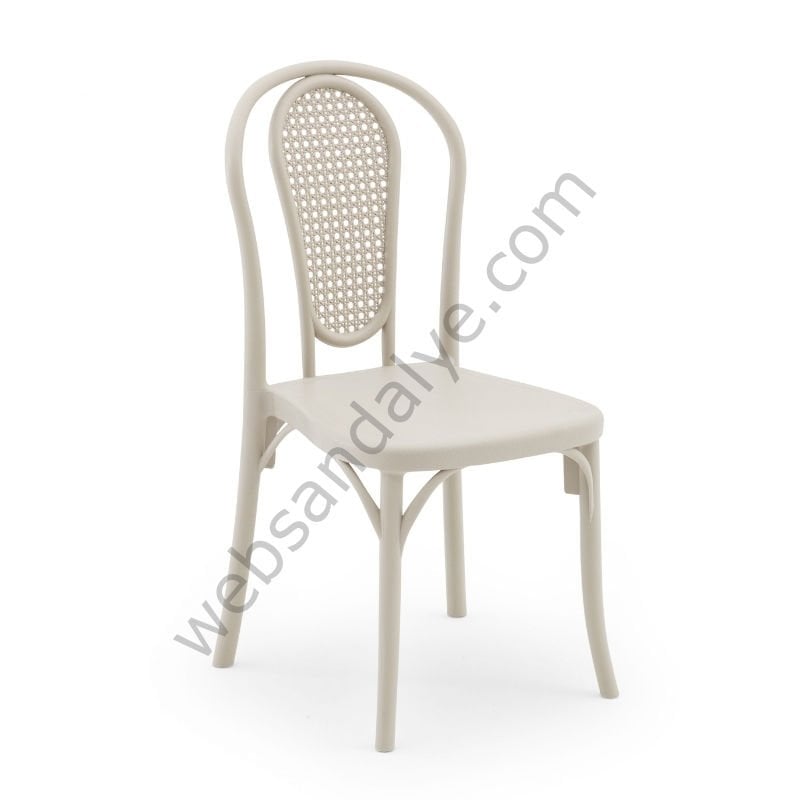 Antik Plastik Sandalye Bej