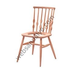 Leon Döşemeli Ham Ahşap Sandalye