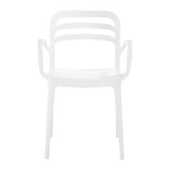 Devel Kollu Plastik Sandalye Beyaz