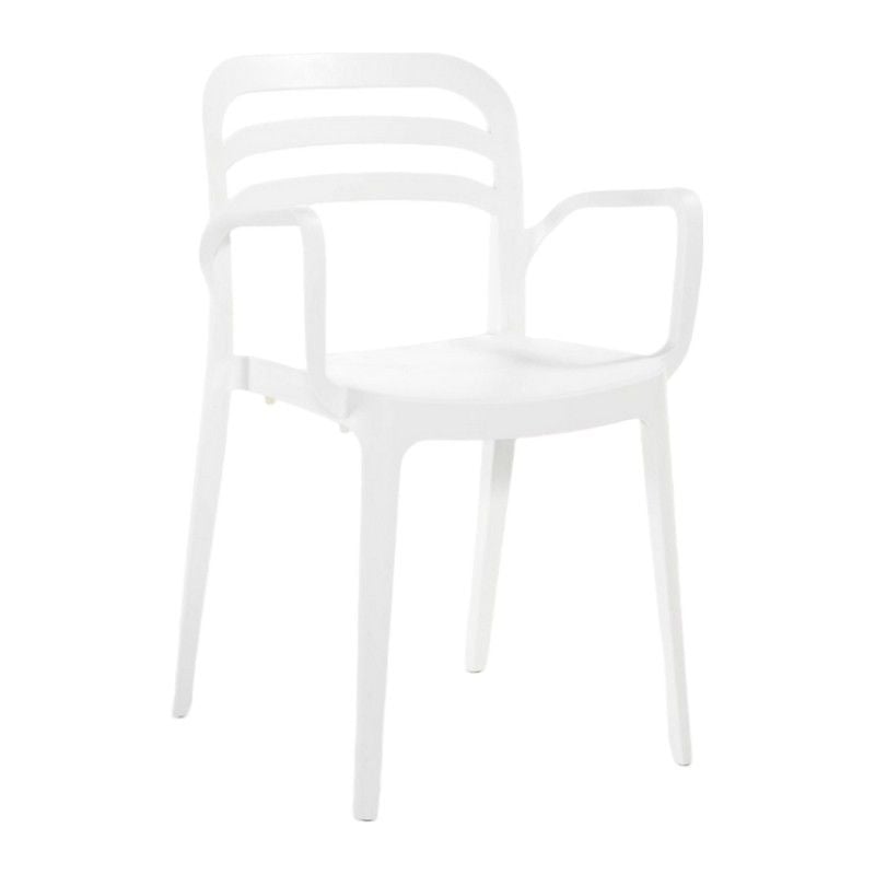 Devel Kollu Plastik Sandalye Beyaz