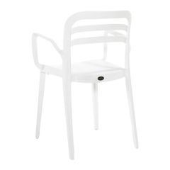 Devel Kollu Plastik Sandalye Beyaz