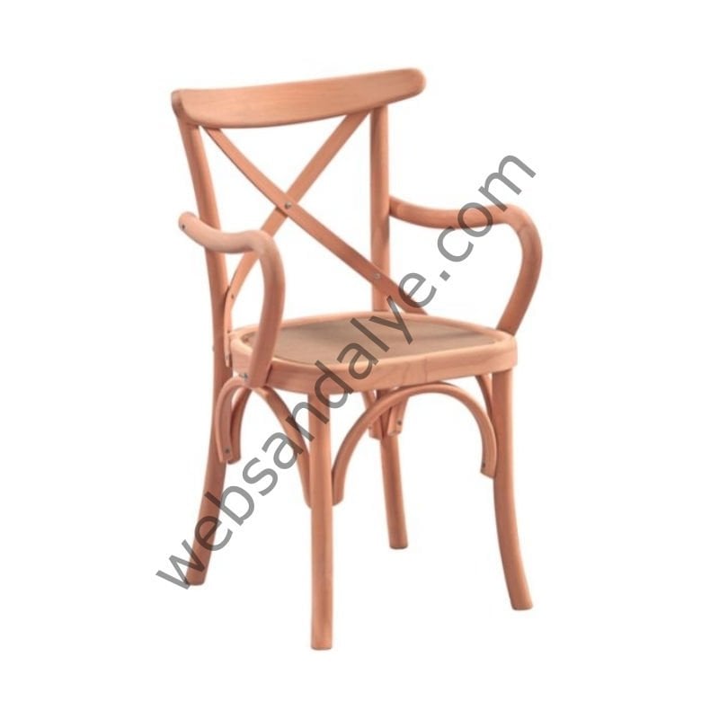 Lerida Kollu Döşemeli Tonet Ham Ahşap Sandalye