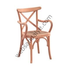 Lerida Kollu Döşemeli Tonet Ham Ahşap Sandalye