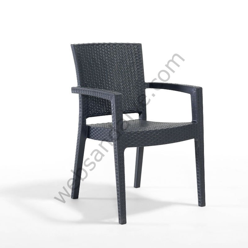 Macron Rattan Sandalye Antrasit
