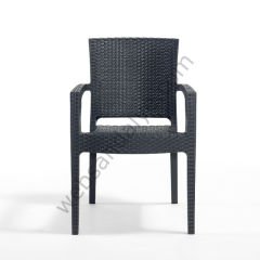 Macron Rattan Sandalye Antrasit