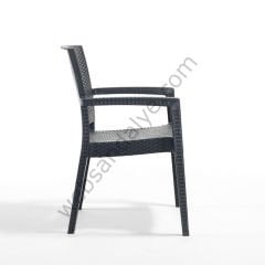 Macron Rattan Sandalye Antrasit