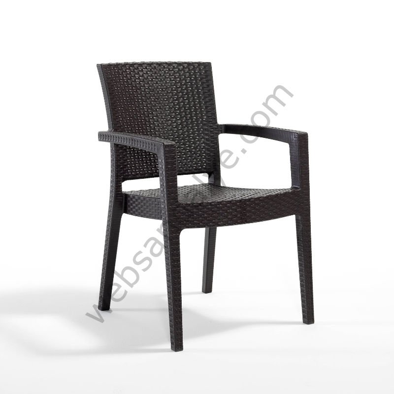 Macron Rattan Sandalye Kahve