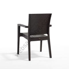 Macron Rattan Sandalye Kahve