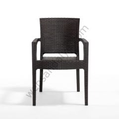 Macron Rattan Sandalye Kahve