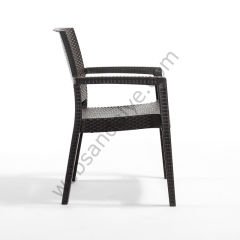 Macron Rattan Sandalye Kahve
