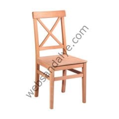 Sevilla Çapraz Izgaralı Ham Ahşap Sandalye