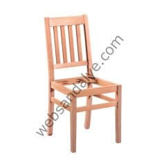 Cruz 4 Çıtalı Döşemeli Ham Ahşap Sandalye