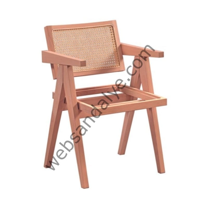 Ledi Ham Hasırlı Ahşap Sandalye