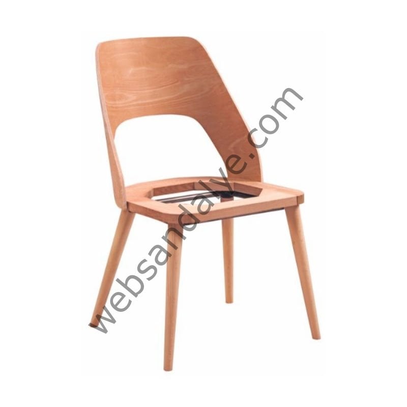 Mongu Küçük Ham Ahşap Sandalye