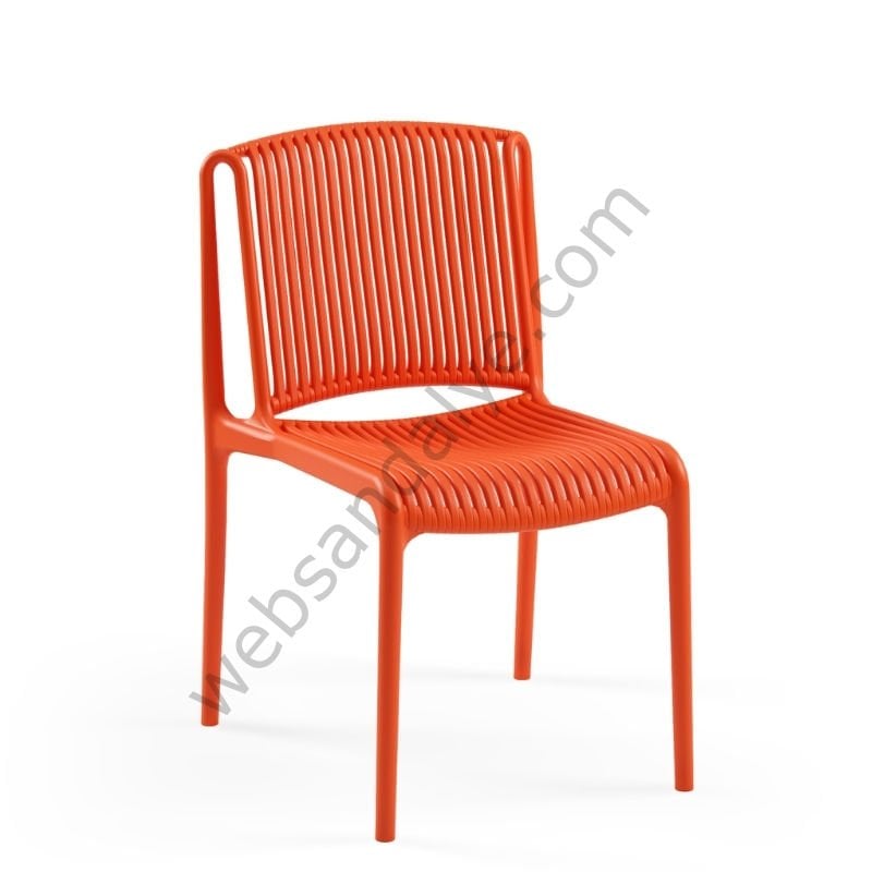 Buton Plastik Sandalye Portakal