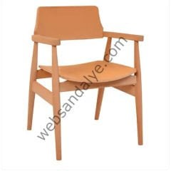 Bakır Ham Sırt Döşemeli Ahşap Sandalye