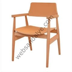 Bakır Ham Sırt Döşemeli Ahşap Sandalye