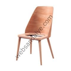 Mongu Yarmalı Ham Ahşap Sandalye