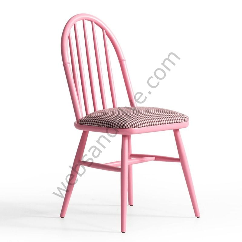 Granada  Döşemeli  Ahşap Sandalye Pembe