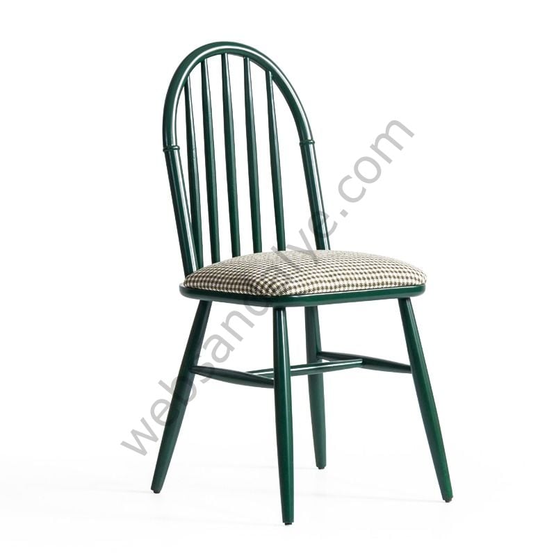 Granada  Döşemeli  Ahşap Sandalye Yeşil