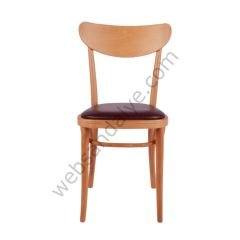 Kupa Döşemeli Thonet Ahşap Sandalye Natural