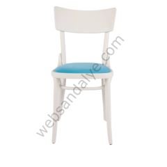 Vale Döşemeli Thonet Ahşap Sandalye Beyaz