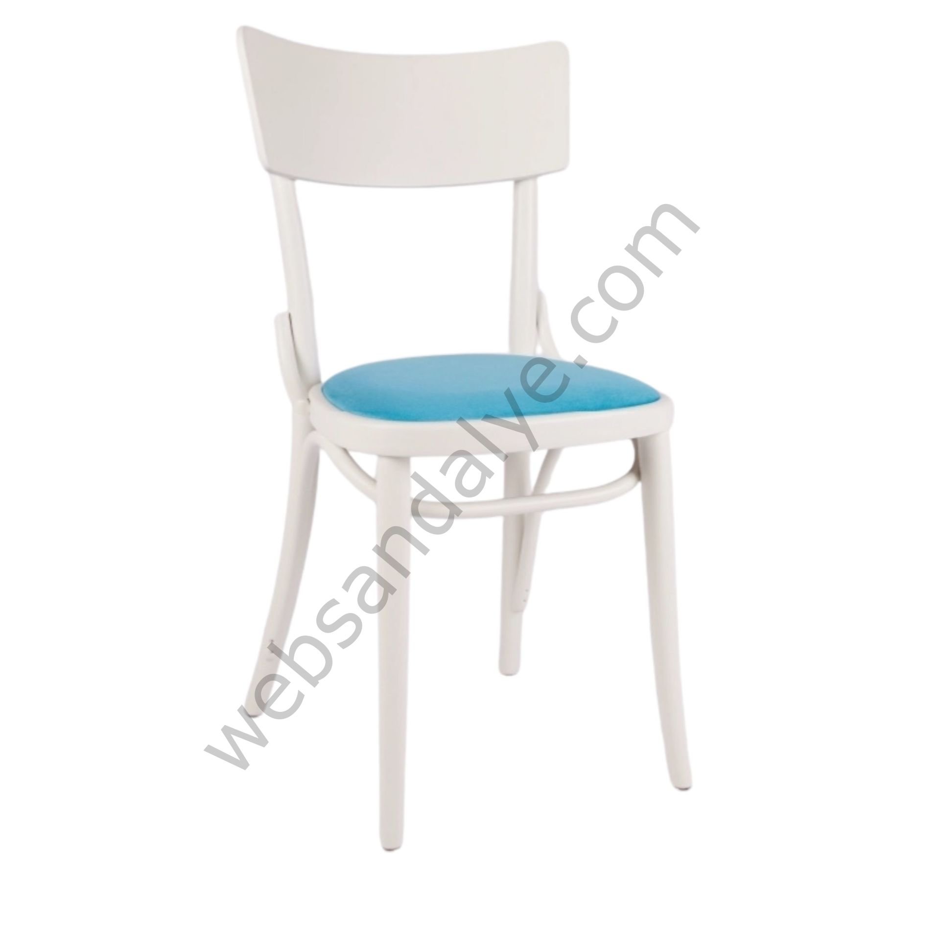 Vale Döşemeli Thonet Ahşap Sandalye Beyaz