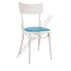 Vale Döşemeli Thonet Ahşap Sandalye Beyaz