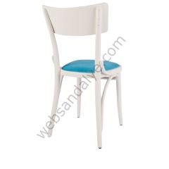 Vale Döşemeli Thonet Ahşap Sandalye Beyaz
