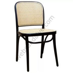 Jule Hasırlı Thonet Ahşap Sandalye Siyah